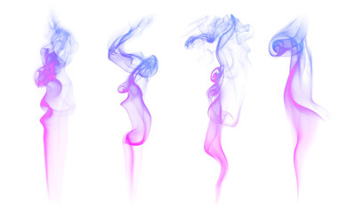 Wall Mural - purple pink smoke element set