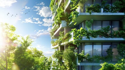 Sticker - Green City Living: A Vertical Oasis