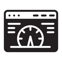 Wall Mural - speedometer glyph icon