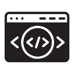 coding glyph icon