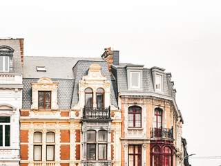 Wall Mural - Street view of old village Verviers in Belgium