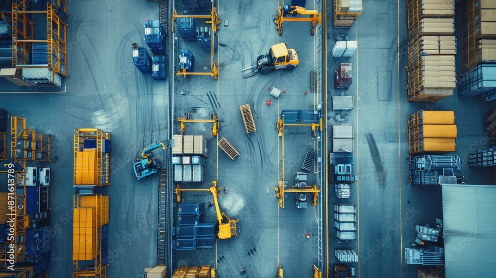 Futuristic Smart Warehouse with Robotic Arms and AI-Driven Inventory ...