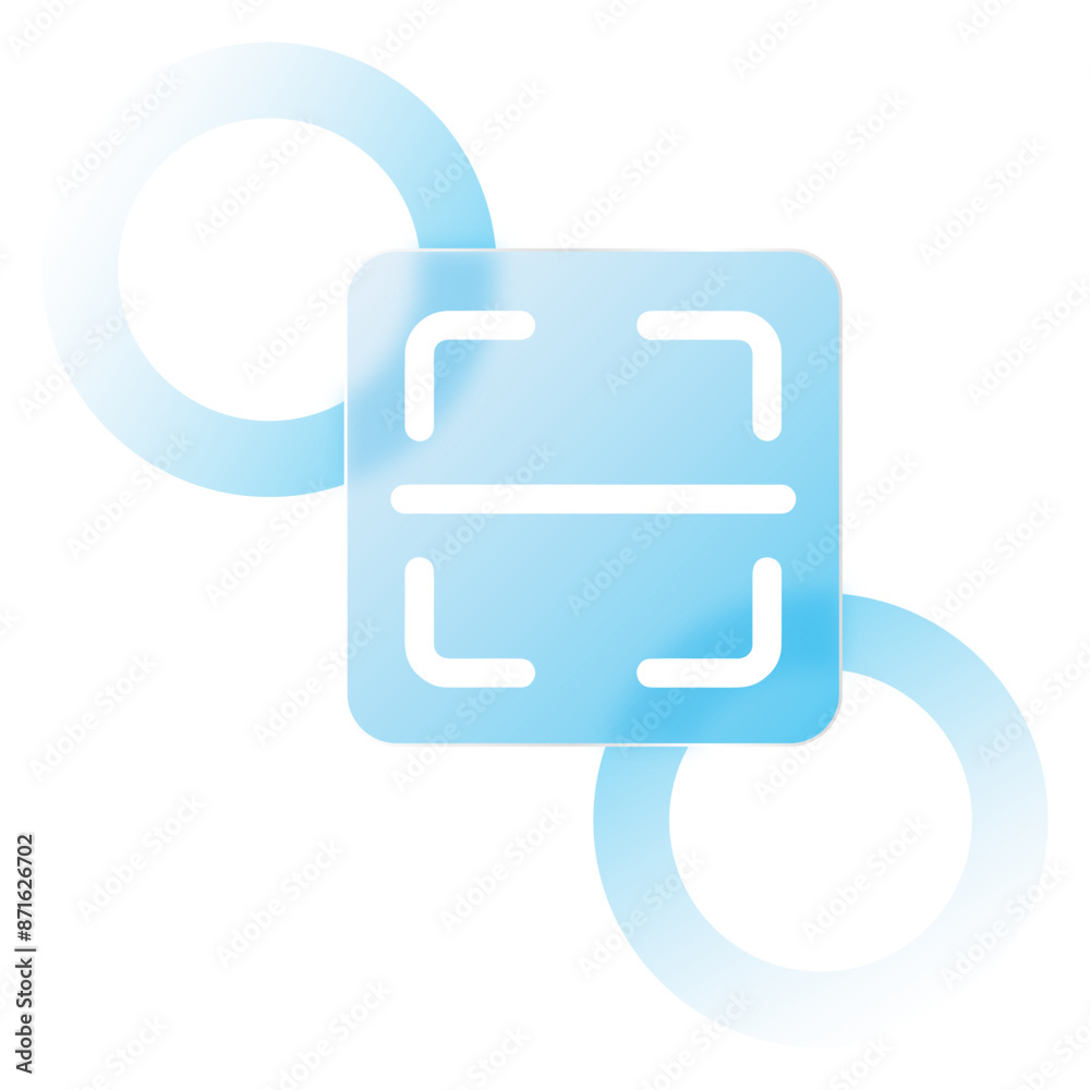 Scan Barcode Scanning Glassmorphism UI Icon Sign and Symbol Design ...