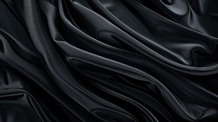 Wall Mural - Abstract black backdrop with a smooth surface, perfect for artistic and creative visuals