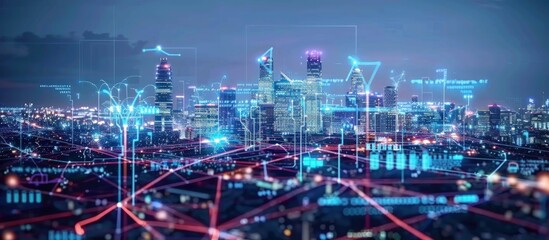 Wall Mural - Smart City: The Connected Future