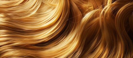 Wall Mural - Close-up of Golden Blonde Hair Texture