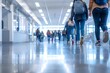© milkyway - Blurred Students Walking in College Hallway with Soft Focus Background