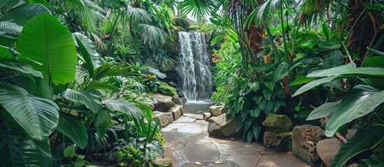 Wall Mural - Tranquil Waterfall Oasis