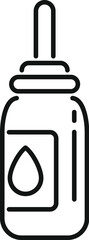 Poster - Nasal spray bottle icon in thin line style, representing nasal medical treatment for colds and allergies