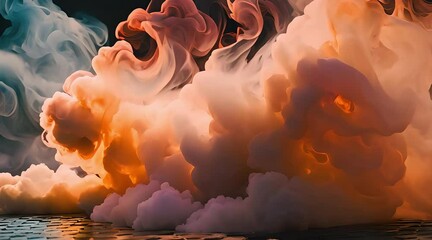 Poster - colorful wavy smoke
