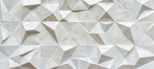 Background banner panorama of white geometric rhombus diamond tiles