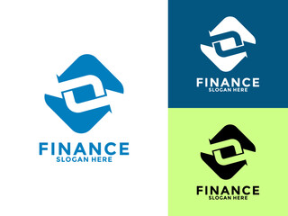 Wall Mural - Modern logo concept design for digital finance technology, financial business logo concepts