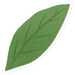 Canvas Print - Green leaf sticker transparent png