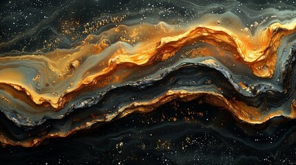 Wall Mural - abstract black and gold  background