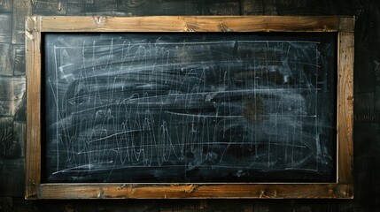 Leinwandbilder - Blackboard with Chalk Residue on Blank Background
