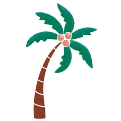 Sticker - Coconut tree png sticker, botanical, transparent background