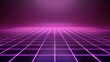 © Антон Сальников - Retro futuristic synthwave wireframe background 3d rendering of 1980s
