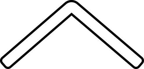 Poster - House or home roof line icon. House top vector symbol for website, mobile app, infographic. Real estate home logo illustration for realtor, roof construction and repair icon on transparent background.