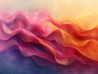 Wall Mural - An abstract wave of colorful smoke.