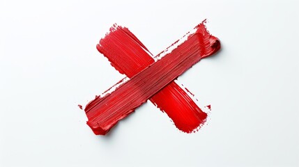 Poster - Red x mark on white background