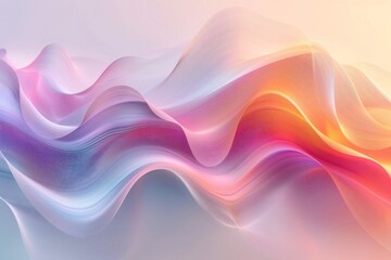 Canvas Print - A colorful wave with a pink and orange hue