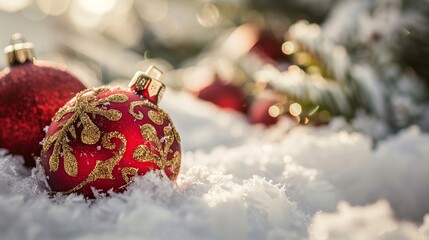 Sticker - Christmas Ornament in Snow