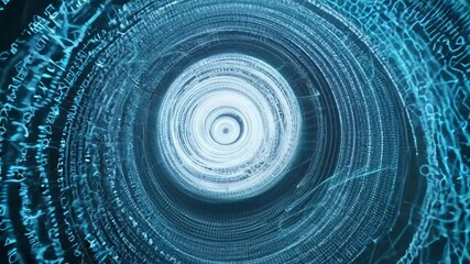 Poster - A hypnotic spiral of data, where lines and dots swirl inward, revealing the hidden patterns and connections within complex systems.
