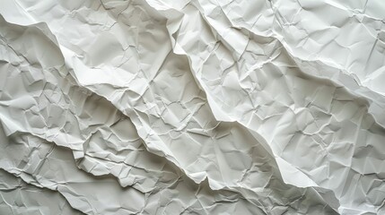 Poster - Close-up of crumpled white paper