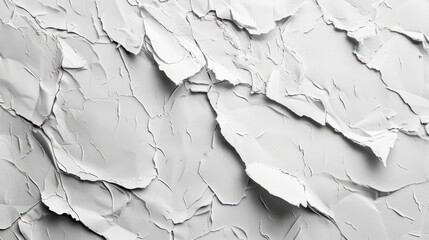Poster - White crumpled paper texture
