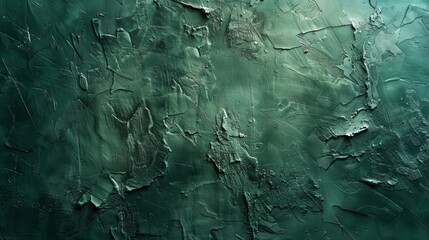 Poster - Background of dark green texture cement concrete wall