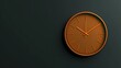 © Olesia H - copper clock on black wall