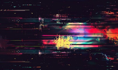 Poster - Using an old TV scan line monitor to overlay glitches on an abstract background
