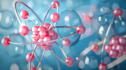 Comprehensive infographic on the structure of an atom, showing protons, neutrons, and electrons with copy space and open space for notes