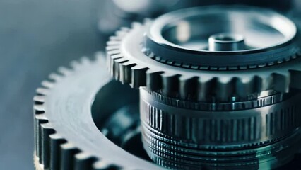 Aufkleber - Detailed gear mechanism showcasing the precise craftsmanship and intricate details.