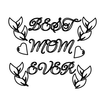 mother's day icon on a white background, vector illustration