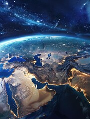 Wall Mural - earth at night