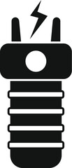 Poster - this bold icon represents electrical power, featuring a lightning bolt emanating from the plug's pro