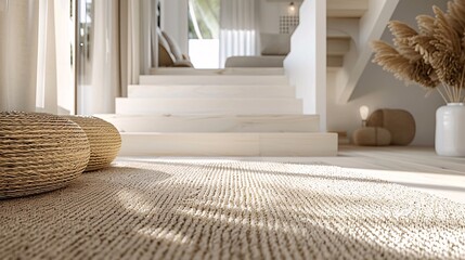 bright white door carpets with clean lines and simple patterns, providing a crisp and fresh look that complements modern decor.