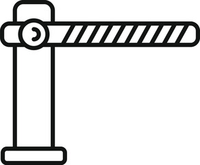 Poster - Simple parking barrier gate icon representing restricted access, often used for paid parking lots or private areas