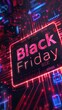 © Bionic - 'Digitally Enhanced Black Friday Sign in a Cyberpunk Cityscape'