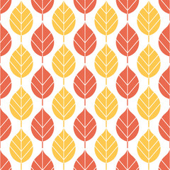 Wall Mural - autumn leaves seamless pattern. vector illustration