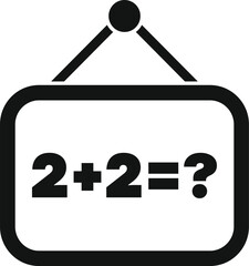 Poster - simple hanging sign showing the mathematical equation 2 plus 2