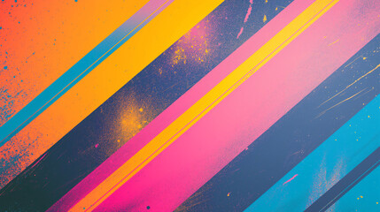 Poster - Close-up colorful striped background on black