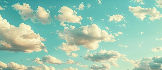 Wall Mural - Scenic sky with small clouds suitable for a copy space image.