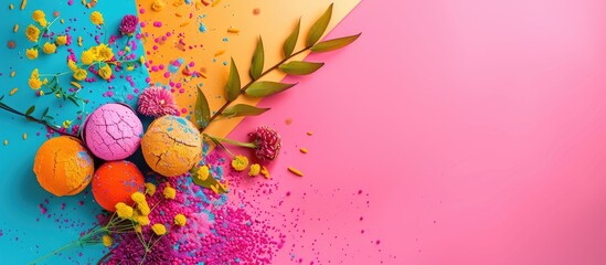 Aufkleber - Colorful decorative themes with a copy space image.