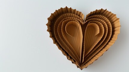 Wall Mural - Heart shape made of cardboard