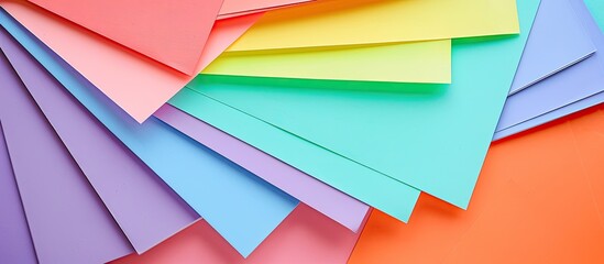 Poster - Vibrantly colored sheets of paper with copy space image.
