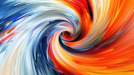 Wall Mural - Vibrant swirls of color in abstract art