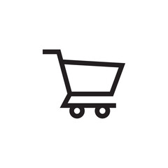 Canvas Print - Shopping cart icon vector. Simple cart sign