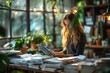 © fotofabrika - Woman Studying Papers In A Sunlit Office